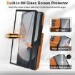 Samsung Galaxy Z Fold7 Leather Case with Card Holder & Tempered Film - Brown - 7