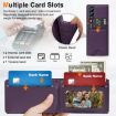 Samsung Galaxy Z Fold4 Leather Case with Card Holder & Tempered Film - 6