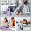 Samsung Galaxy Z Fold4 Light Purple Leather Case with Card Holder & Film - 4