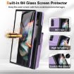 Samsung Galaxy Z Fold4 Light Purple Leather Case with Card Holder & Film - 7