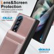 Samsung Galaxy Z Fold3 Rose Gold Leather Case with Card Holder & Film - 5