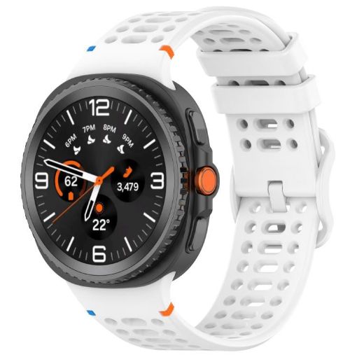 Samsung Galaxy Watch 8/8 Classic Silicone Band White xDfind Ladder Buckle - 1