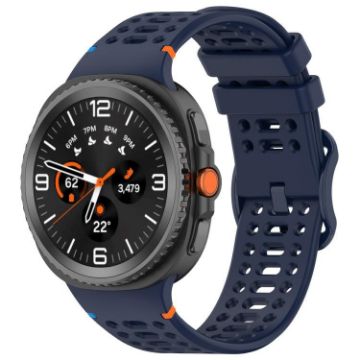 Samsung Galaxy Watch 8/8 Classic Silicone Band Midnight Blue Ladder Buckle - 1