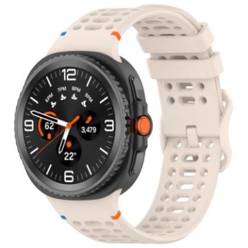Samsung Galaxy Watch 8/8 Classic Silicone Band, Ladder Buckle (Starlight) - 1