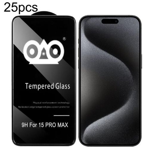 iPhone 15 Pro Max 25pcs Shockproof Edge Airbag Tempered Glass Film - 1