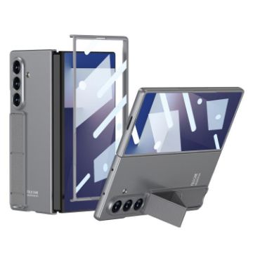 Samsung Galaxy Z Fold7 5G Ultra-thin Full Cover Case with Bracket - Grey - 1
