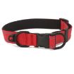 Reflective Pet Collar, Waterproof Cloth, Black Buckle, Size M, Red - 1