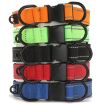 Reflective Pet Collar, Waterproof Cloth, Black Buckle, Size M, Red - 3