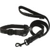Reflective Pet Collar & Leash Set, Waterproof, Size S, Black Buckle - 1