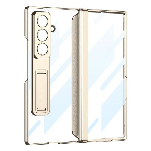 Galaxy Z Fold7 5G GKK Magnetic Hinge Case with Holder - Gold - 1