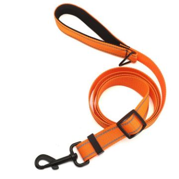 Reflective Nylon Pet Leash 1.8m, Size M - Orange - 1