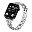 Apple Watch Band 38/40/41/S10 42mm 20mm Diamond Metal Silver - 1