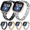 Fitbit Versa 4/3/Sense 2 20mm Diamond Metal Watch Band Silver - 6