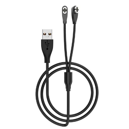 Magnetic USB Charging Cable for Shokz Bone Conduction Earphones (Black) - 1