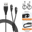 Type-C to 2/4 Pin Magnetic Charging Cable for Shokz Earphone (Black) - 2