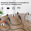 Type-C to 2/4 Pin Magnetic Charging Cable for Shokz Earphone (Black) - 3