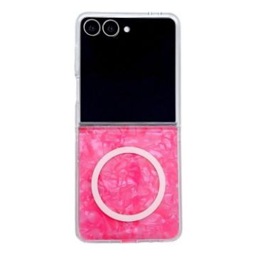 Samsung Galaxy Z Flip7 5G Red MagSafe Case Pearlescent Shell Texture - 1