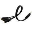3 in 1 DC 3.5mm Audio Cable with Stereo - Black - 1