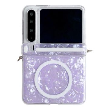Huawei Pura X MagSafe Phone Case - Purple Pearlescent Shell Texture - 1