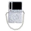 Huawei Pura X MagSafe Phone Case with Bracelet - White Pearlescent Shell - 1