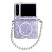 Huawei Pura X MagSafe Phone Case with Bracelet - Purple Shell Texture - 1