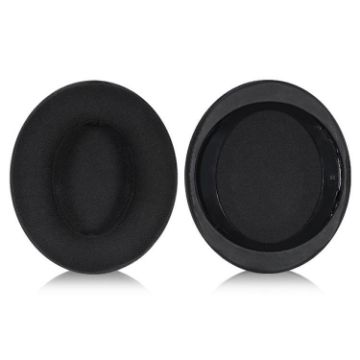 Gold Velvet Earphone Earpads for Philips SHP9500 - 2 Pack (Black) - 1