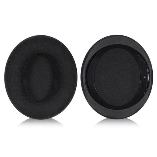 Gold Velvet Earphone Earpads for Philips SHP9500 - 2 Pack (Black) - 1