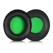 Rotating Snap-on Earpads for Razer Kraken Pro V2, Lambskin Black Green - 1