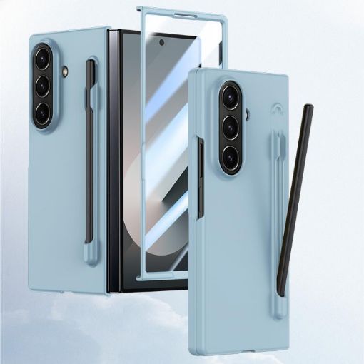 Samsung Galaxy Z Fold7 5G Case with Pen Box - Light Blue Skin Feel - 1