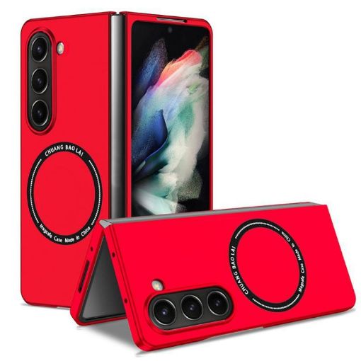 Samsung Galaxy Z Fold7 Kalebol MagSafe Shockproof Red PC Case - 1