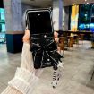 Motorola Razr 60/50 Glitter Dots Phone Case with Bow Bracelet - Black - 2