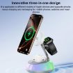 Yesido DS31 3-in-1 Magnetic Wireless Charger with RGB Light - White - 6