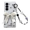Samsung Galaxy Z Fold6 Glitter Dots Phone Case with Bow Bracelet White - 1