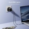 JOYROOM TCG17 45W GaN Dual USB-C Charger, UK Plug, Black - 5