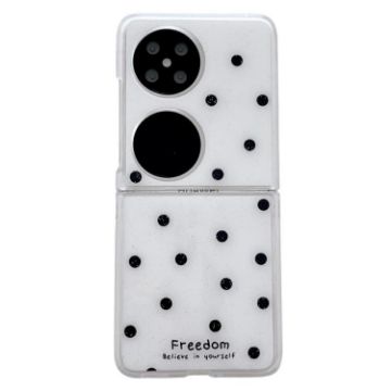 Huawei P50 Pocket Phone Case - Glitter Powder Dots Pattern (White) - 1