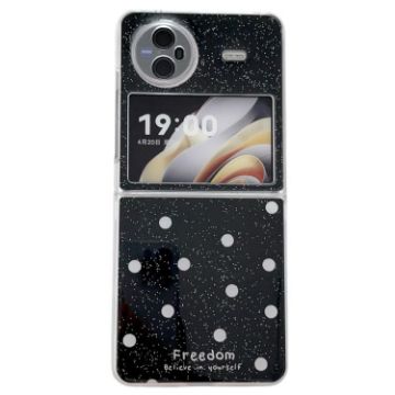Vivo X Flip Phone Case - Black Glitter Powder Dots Pattern - 1