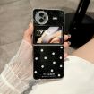 Vivo X Flip Phone Case - Black Glitter Powder Dots Pattern - 2