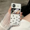 Vivo X Flip Phone Case - Glitter Powder Dots Pattern, White - 2