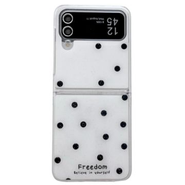 Samsung Galaxy Z Flip3 5G Glitter Dots Phone Case - White - 1