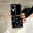 OPPO Find N3 Flip Phone Case Black - Glitter Dots Pattern with Holder - 2