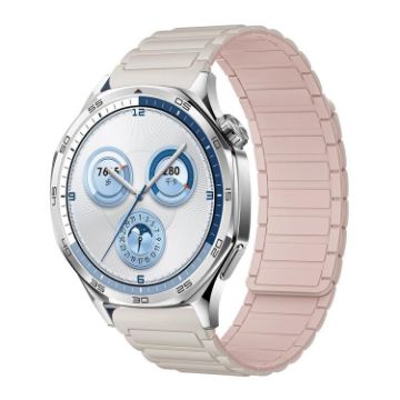 Starlight Pink 18mm Tri-beads Magnetic Silicone Watch Band - 1