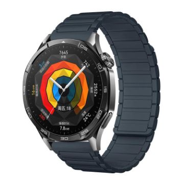 Midnight Blue 20mm Tri-beads Magnetic Silicone Watch Band - 1