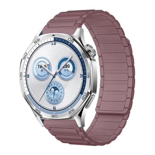 20mm Smoky Purple Tri-beads Magnetic Silicone Watch Band - 1