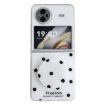 Vivo X Flip Glitter Powder Dots Phone Case with Holder - White - 1