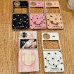 Vivo X Flip Rose Red Glitter Dots Phone Case with Holder - 6