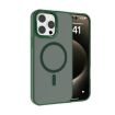 iPhone 15 Pro Max Kalebol Metal Lens Frame MagSafe Case Dark Green - 1