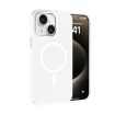 iPhone 15 Plus Kalebol Metal Lens Frame MagSafe Frosted White Case - 1