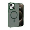 iPhone 14 Plus Dark Green MagSafe Case with Metal Lens Frame - 1