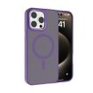 iPhone 14 Pro Kalebol Metal Lens Frame MagSafe Frosted Case Purple - 1