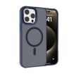 iPhone 14 Pro Max Kalebol Metal Lens Frame MagSafe Case Navy Blue - 1